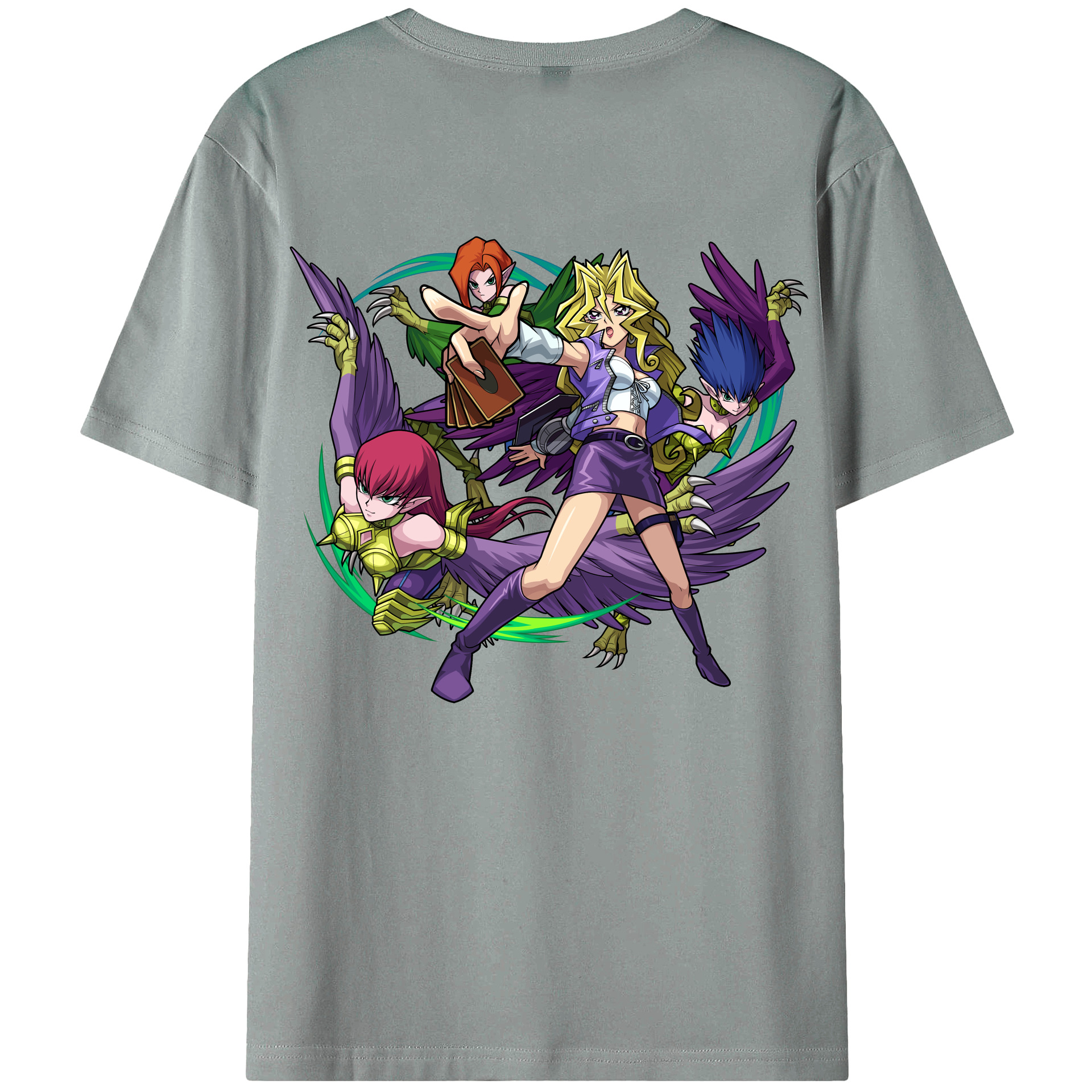 （画像用） 遊☆戯☆王 Yu-Gi-Oh! 綿100％ メンズ半袖Tシャツ（バックプリント） 通気性